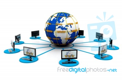 Global Computer Network Stock Image