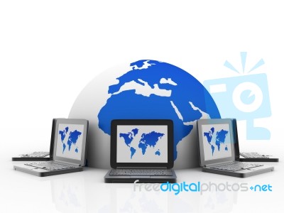 Global Computer Network Stock Image