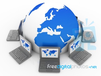 Global Computer Network Stock Image