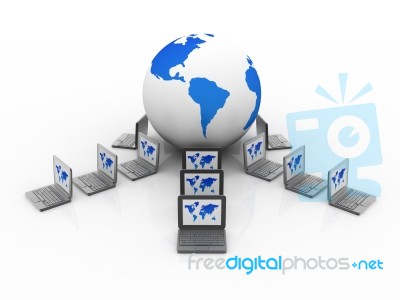 Global Computer Network Stock Image