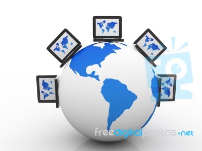 Global Computer Network Stock Image