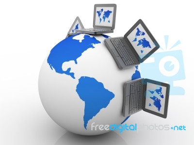 Global Computer Network Stock Image