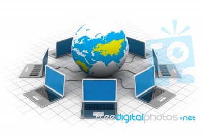 Global Computer Network Stock Image