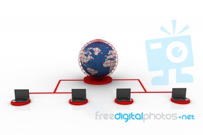 Global Computer Network Stock Image