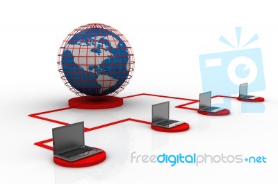 Global Computer Network Stock Image