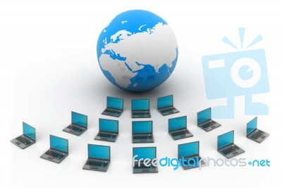 Global Computer Network Stock Image