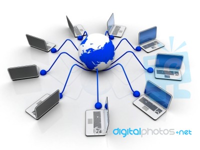 Global Computer Network Stock Image