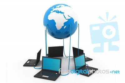 Global Computer Network Stock Image