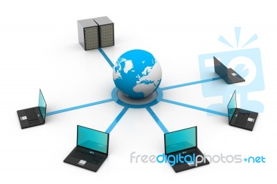 Global Computer Network Stock Image