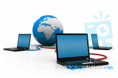 Global Computer Network Stock Image