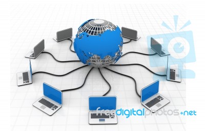 Global Computer Network Stock Image