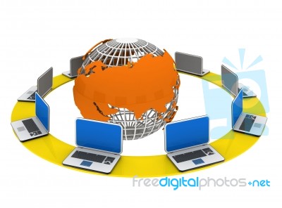 Global Computer Network Stock Image