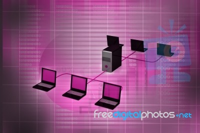 Global Computer Network Stock Image