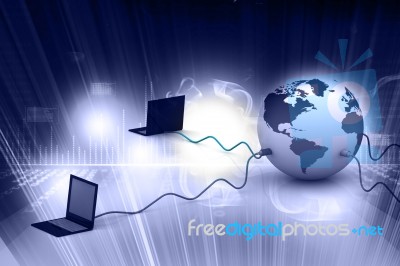 Global Computer Network Stock Image