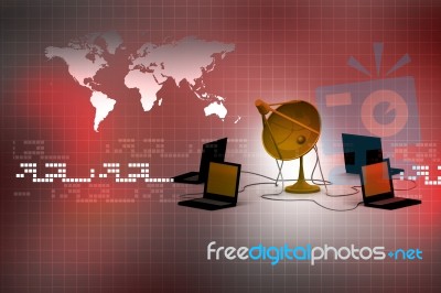 Global Computer Network Stock Image