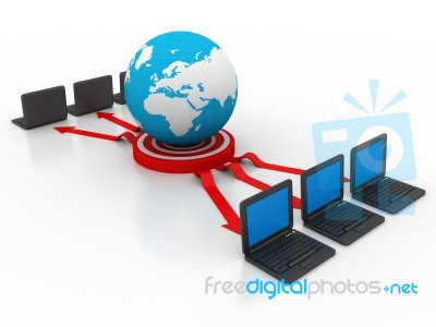 Global Computer Network Stock Image