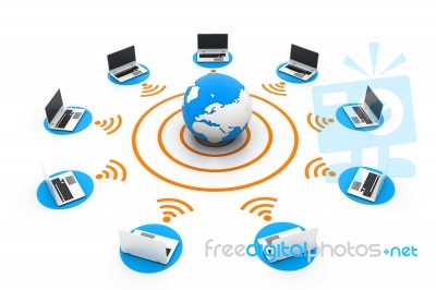 Global Computer Network Stock Image