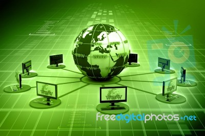 Global Computer Network Stock Image