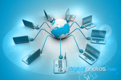 Global Computer Network Stock Image