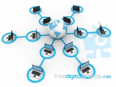 Global Computer Network Stock Image