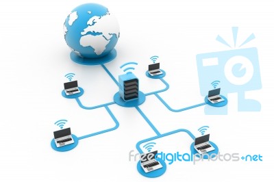 Global Computer Network Stock Image