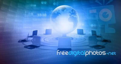 Global Computer Network Stock Image