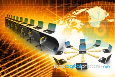 Global Computer Network Stock Image