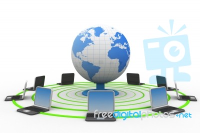 Global Computer Network Stock Image