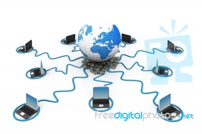 Global Computer Network Stock Image