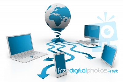 Global Computer Network Stock Image