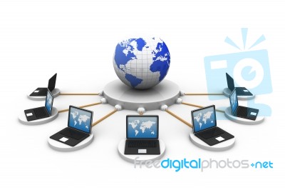 Global Computer Network Stock Image