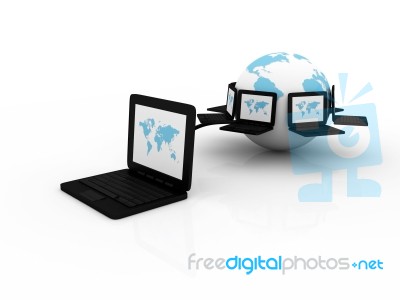 Global Computer Network Stock Image