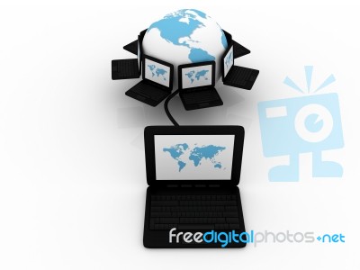 Global Computer Network Stock Image