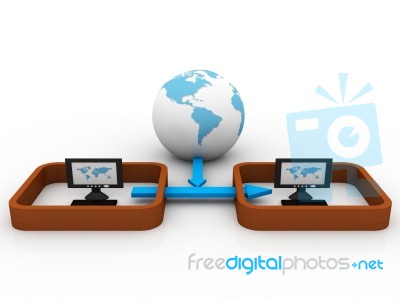 Global Computer Network Stock Image