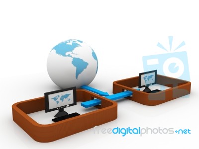 Global Computer Network Stock Image