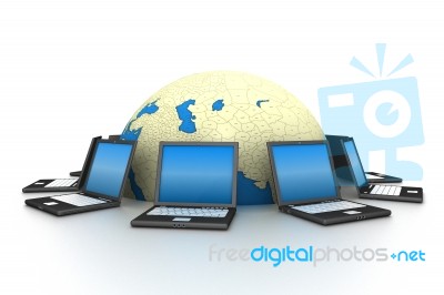 Global Computer Network Stock Image