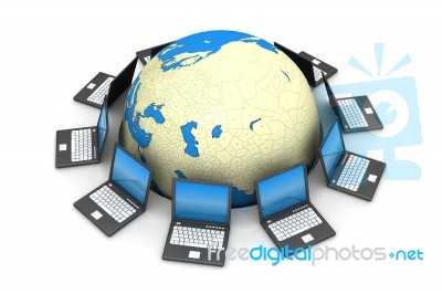 Global Computer Network Stock Image