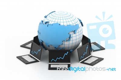 Global Computer Network Stock Image