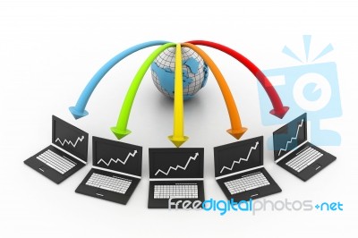 Global Computer Network Stock Image