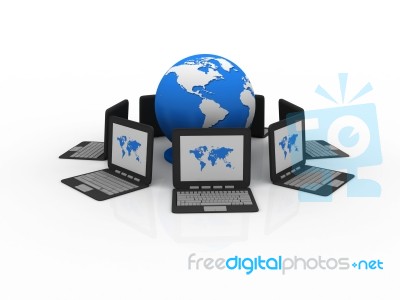 Global Computer Network Stock Image