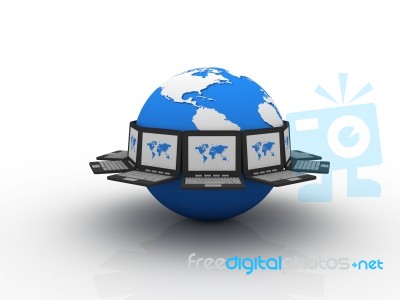 Global Computer Network Stock Image