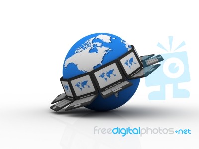 Global Computer Network Stock Image