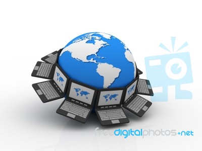 Global Computer Network Stock Image