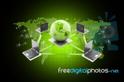 Global Computer Network Concept Stock Image