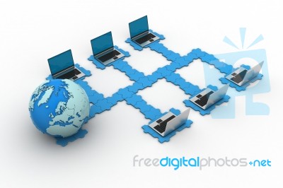 Global Computer Networking Stock Image