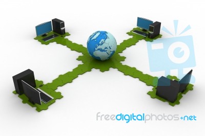 Global Computer Networking Stock Image