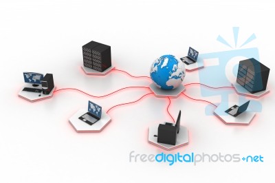 Global Computer Networking Stock Image