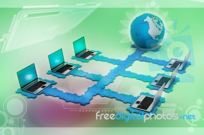 Global Computer Networking Stock Image