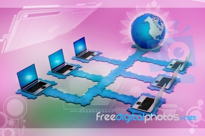 Global Computer Networking Stock Image