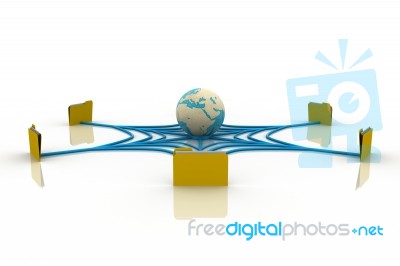 Global Data Network Stock Image